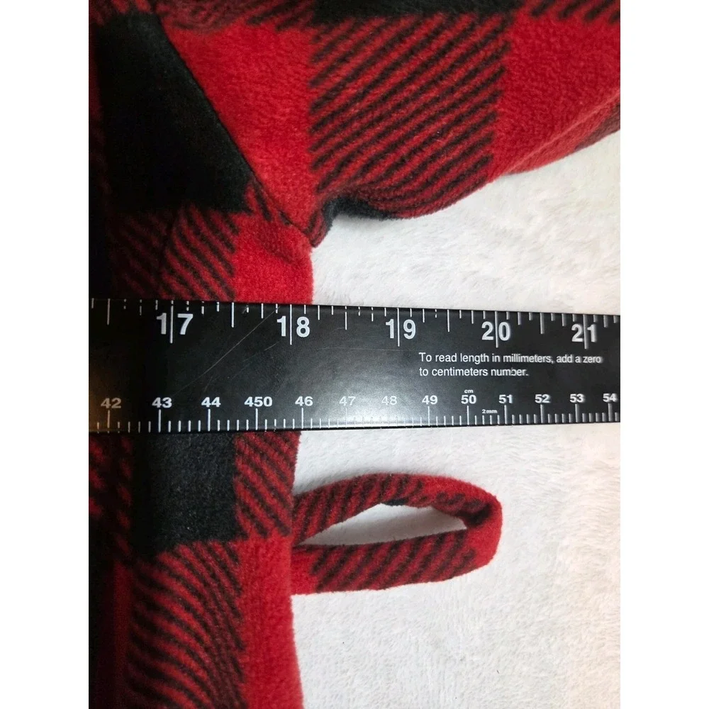 276 WonderShop UNI Size 10 Red Black Buffalo Plaid Fleece Coat Jacket
